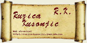 Ružica Kusonjić vizit kartica